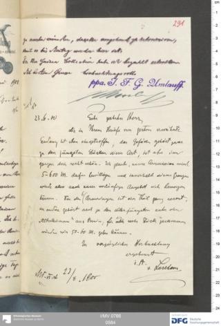 An archival document representing a Correspondence of 2 page(s)