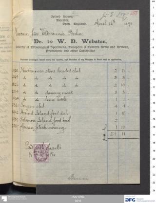 An archival document representing a Invoices of 2 page(s)
