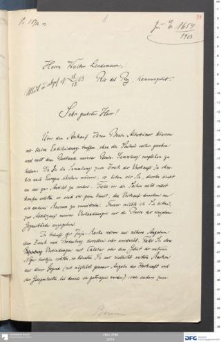 An archival document representing a Correspondence of 2 page(s)