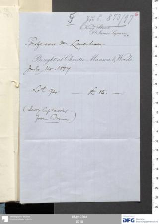 An archival document representing a Receipts of 2 page(s)