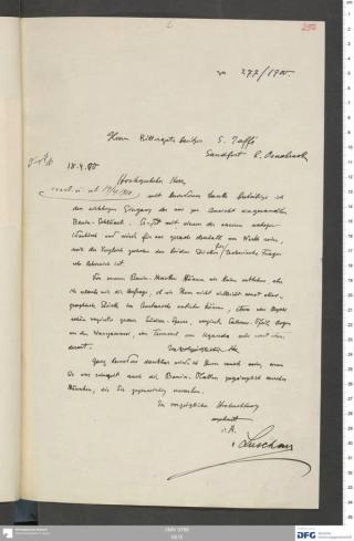 An archival document representing a Correspondence of 2 page(s)
