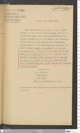 An archival document representing a Correspondence of 2 page(s)