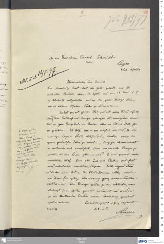 An archival document representing a Correspondence of 2 page(s)
