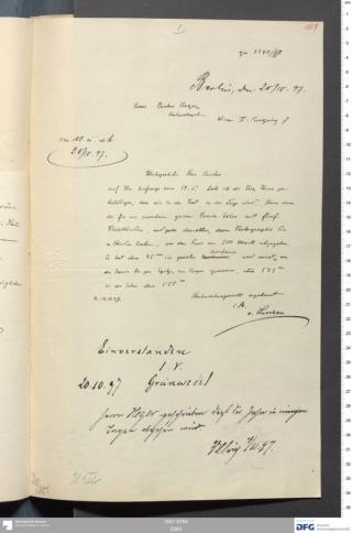 An archival document representing a Correspondence of 2 page(s)