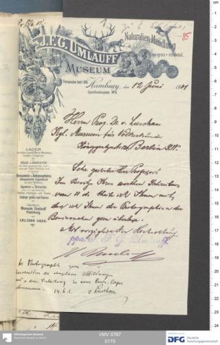 An archival document representing a Correspondence of 2 page(s)