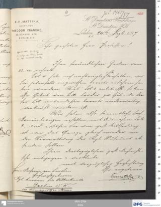 An archival document representing a Correspondence of 2 page(s)