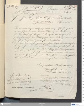 An archival document representing a Correspondence of 1 page(s)
