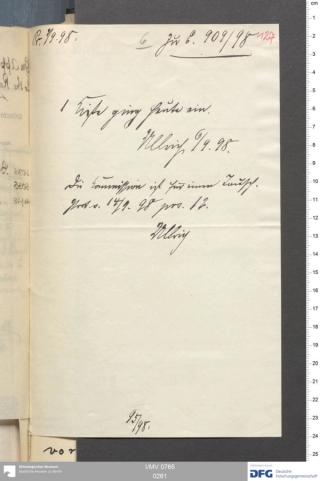 An archival document representing a Correspondence of 1 page(s)