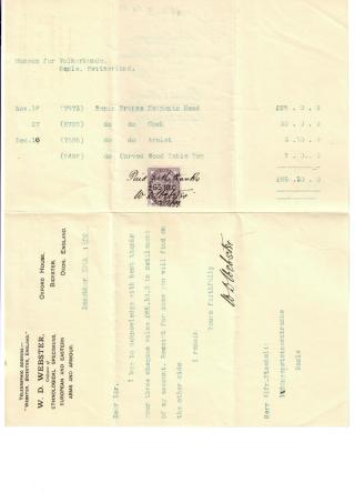 An archival document representing a Invoices of 2 page(s)
