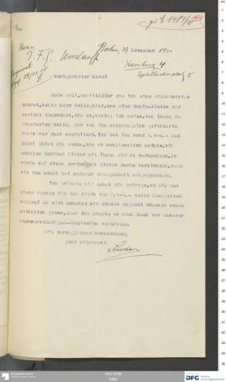 An archival document representing a Correspondence of 2 page(s)