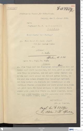An archival document representing a Correspondence of 2 page(s)