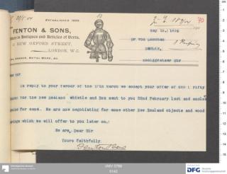 An archival document representing a Correspondence of 2 page(s)