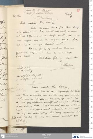 An archival document representing a Correspondence of 2 page(s)