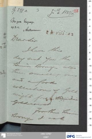 An archival document representing a Correspondence of 4 page(s)