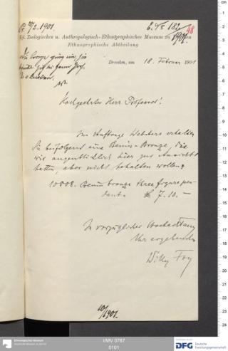 An archival document representing a Correspondence of 2 page(s)