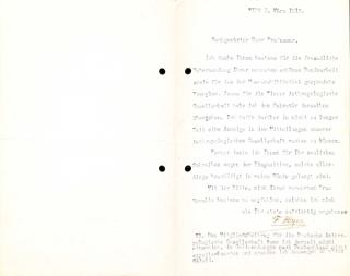 An archival document representing a Correspondence of 1 page(s)