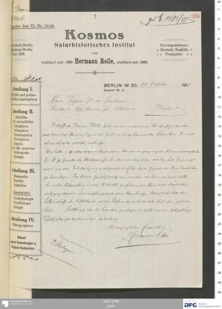 An archival document representing a Correspondence of 2 page(s)