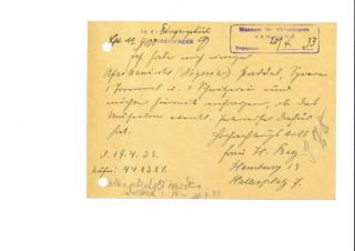 An archival document representing a Correspondence of 2 page(s)