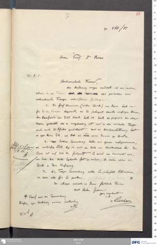 An archival document representing a Correspondence of 1 page(s)