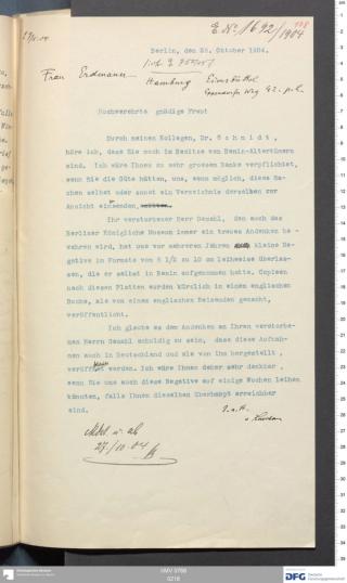 An archival document representing a Correspondence of 2 page(s)