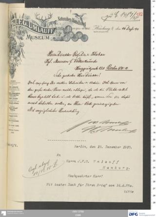 An archival document representing a Correspondence of 2 page(s)