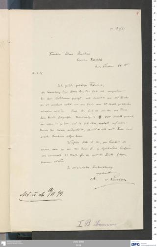An archival document representing a Correspondence of 2 page(s)
