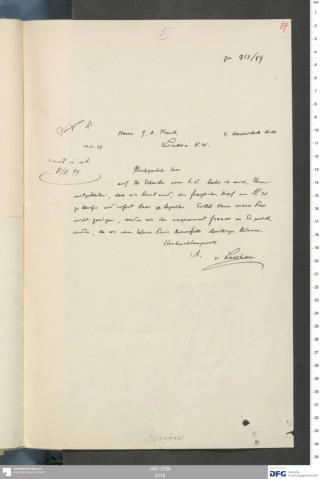 An archival document representing a Correspondence of 2 page(s)