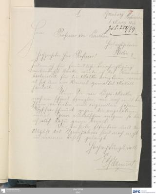 An archival document representing a Correspondence of 1 page(s)