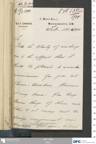 An archival document representing a Correspondence of 2 page(s)