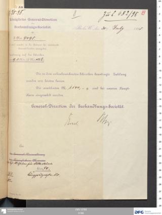 An archival document representing a Correspondence of 2 page(s)