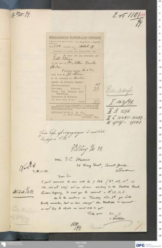 An archival document representing a Shipping Records of 1 page(s)