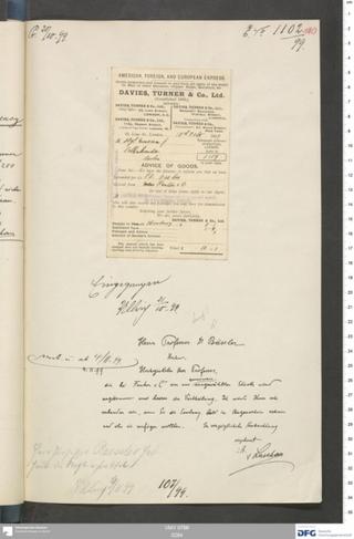 An archival document representing a Shipping Records of 1 page(s)