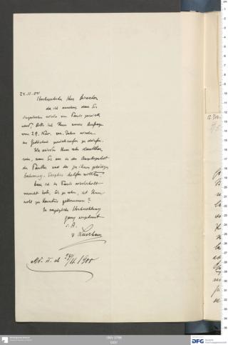 An archival document representing a Correspondence of 1 page(s)