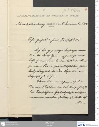 An archival document representing a Correspondence of 2 page(s)