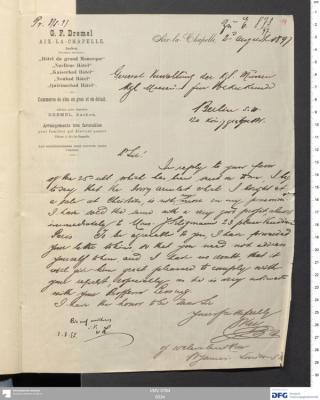 An archival document representing a Correspondence of 2 page(s)