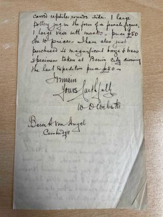 An archival document representing a Correspondence of 1 page(s)