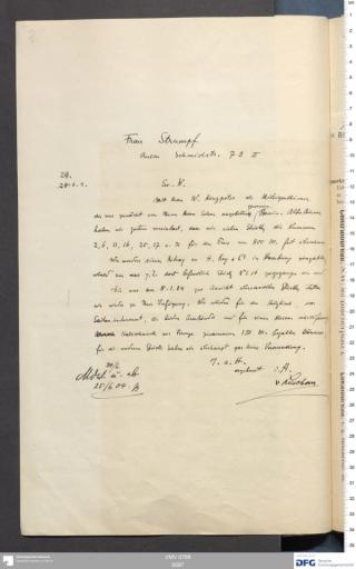 An archival document representing a Correspondence of 1 page(s)
