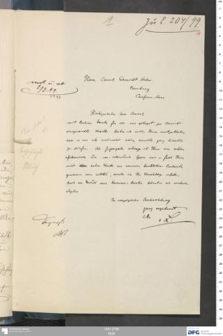 An archival document representing a Correspondence of 2 page(s)