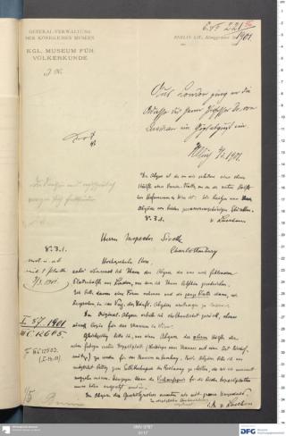 An archival document representing a Correspondence of 2 page(s)