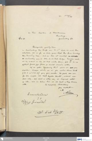 An archival document representing a Correspondence of 2 page(s)