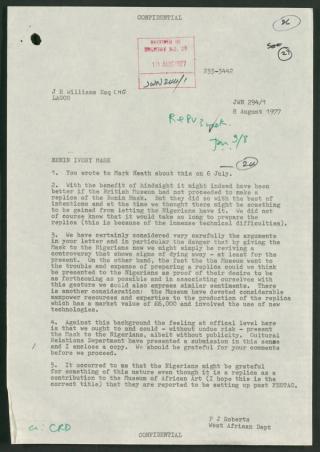 An archival document representing a Files  of 1 page(s)