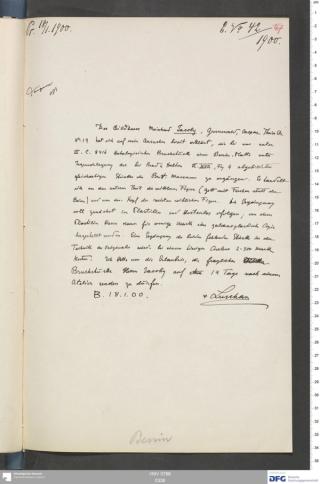 An archival document representing a Correspondence of 2 page(s)