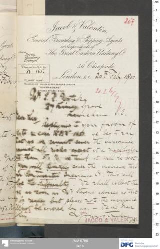 An archival document representing a Correspondence of 2 page(s)