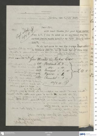 An archival document representing a Correspondence of 1 page(s)