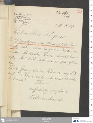 An archival document representing a Correspondence of 2 page(s)