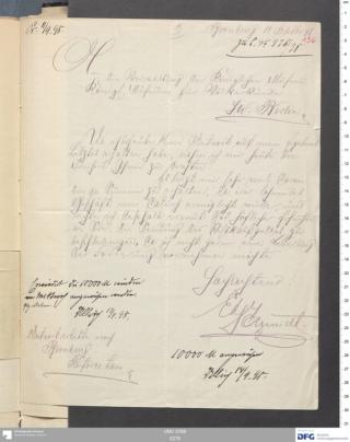 An archival document representing a Correspondence of 2 page(s)