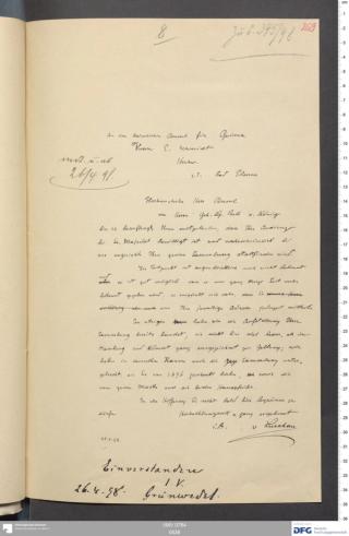 An archival document representing a Correspondence of 2 page(s)
