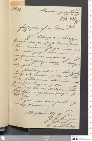 An archival document representing a Correspondence of 2 page(s)