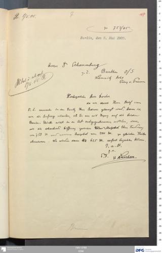 An archival document representing a Correspondence of 2 page(s)