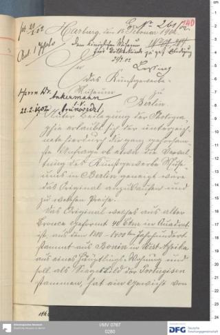 An archival document representing a Correspondence of 2 page(s)